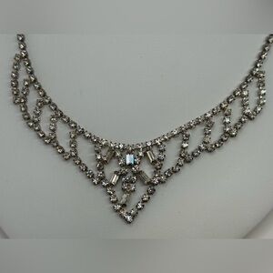 Vtg rhinestone collar statement  Necklace